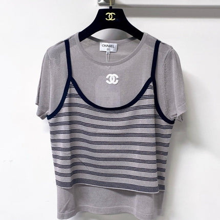 CHANEL 26S SHORT-SLEEVED KNIT SHIRT STYLE 1181