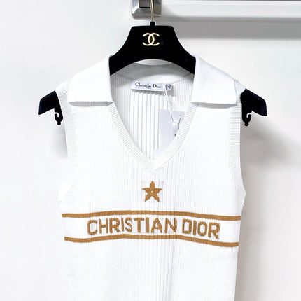 DIOR 26S SLEEVELESS KNIT POLO SHIRT 1289