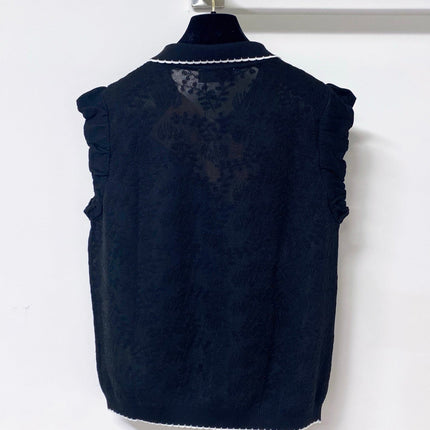 MIUMIU 26S SLEEVELESS KNIT POLO TOP 1150