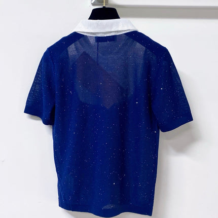 MIUMIU 26S RUFFLED COLLAR POLO SHIRT 1154