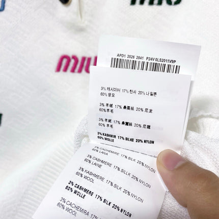 MIUMIU 26S SLEEVELESS KNIT POLO TOP 1236