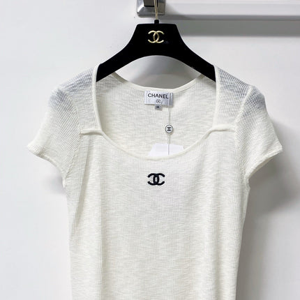 CHANEL 26S KNIT SHORT SLEEVE TOP STYLE 1256