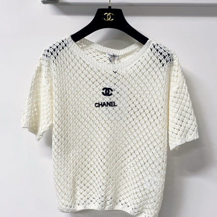 CHANEL 26S SHORT-SLEEVE KNIT TOP 1306