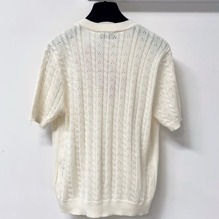 MIUMIU 26S SHORT-SLEEVE KNIT CARDIGAN 1455