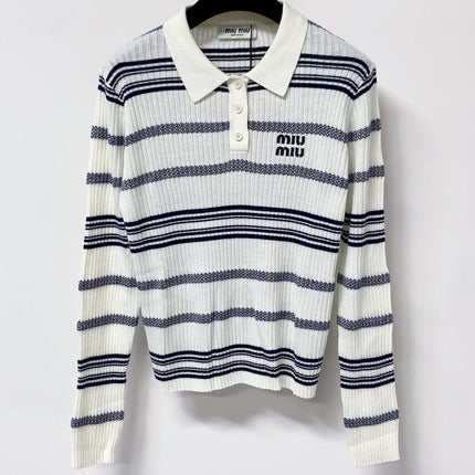 MIUMIU 26S KNIT POLO SWEATER 1468