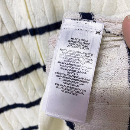 RALPH LAUREN 26S STRIPED CABLE-KNIT CARDIGAN 747