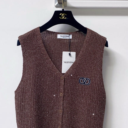 VALENTINO 26S V-NECK BUTTONED KNIT VEST 418