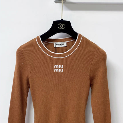 MIUMIU 26S RIBBED KNIT SWEATER 1482