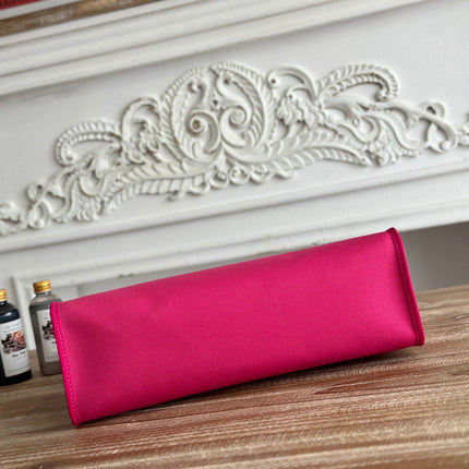 ZIP CABINE 31 BAG IN FUCHSIA PINK CANVAS AND BRONZE BROWN CALFSKIN