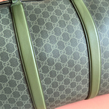GUCCI 25S OPHIDIA MEDIUM BAG 52 CM IN MOSS GREEN CALFSKIN