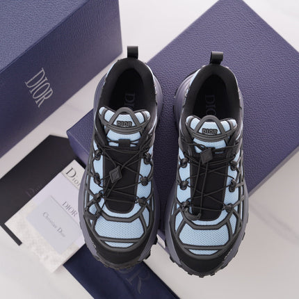 CD B31 SNEAKER BLACK AND CERULEAN MESH FABRIC
