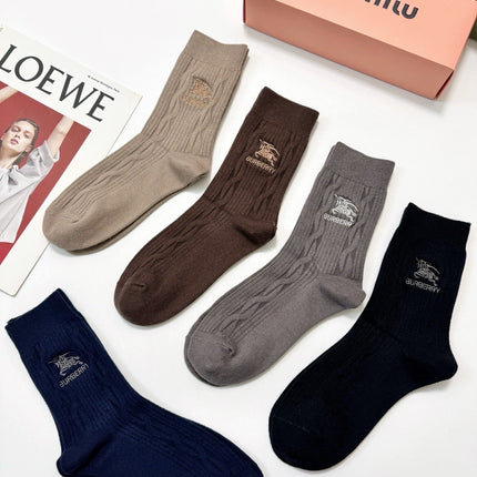 BURBERRY 26S CREW SOCKS 155683 (1 BOX)