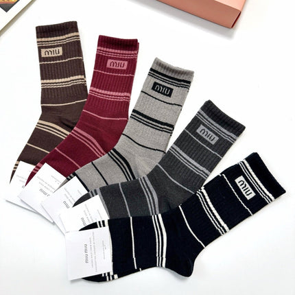 MIUMIU 26S CREW SOCKS 403632 (1 BOX)