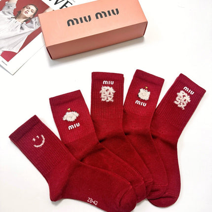 MIUMIU 26S CREW SOCKS 407170 (1 BOX)