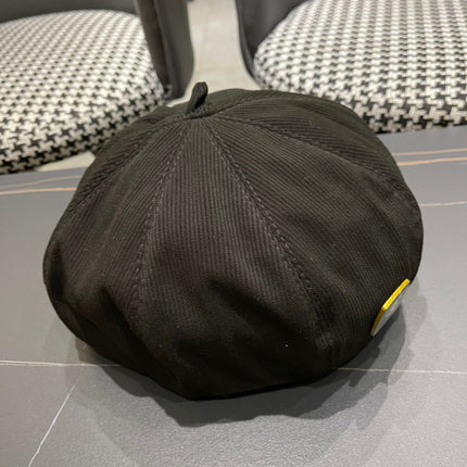BERET HAT IN BLACK CORDUROY 429844