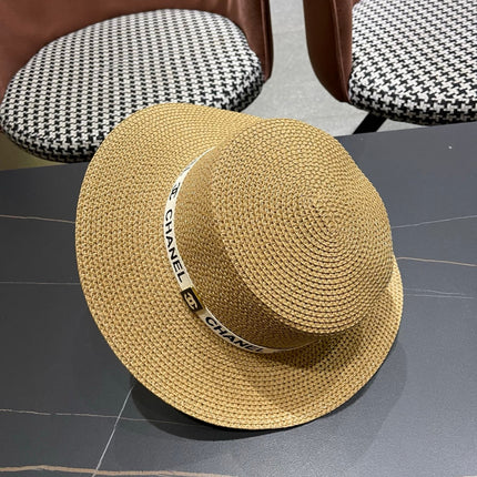 CHANEL 26S STRAW BOATER HAT 335738