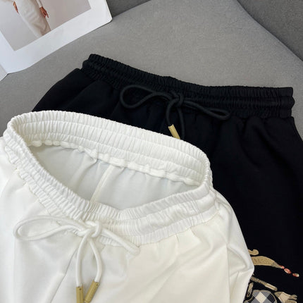 COTTON SHORTS WITH SIGNATURE EMBROIDERY
