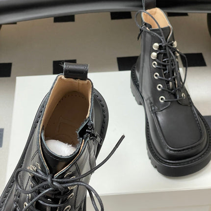 LOEWE 26S ANKLE BOOTS IN BLACK CALFSKIN
