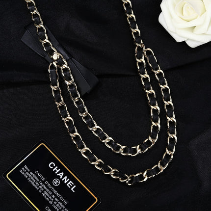 CHANEL 25S CHAIN BELT IN BLACK CALFSKIN 610547