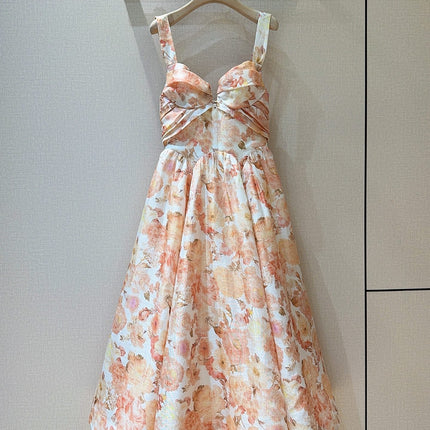 ZIMMERMANN 26S PATTERNED SPAGHETTI STRAP DRESS STYLE 75