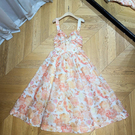 ZIMMERMANN 26S PATTERNED SPAGHETTI STRAP DRESS STYLE 75