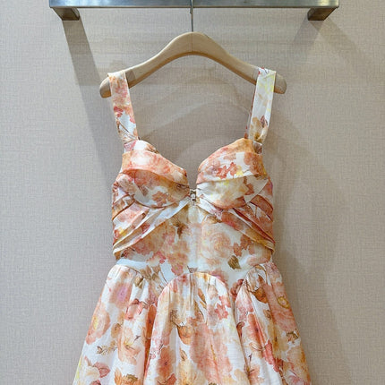 ZIMMERMANN 26S PATTERNED SPAGHETTI STRAP DRESS STYLE 75