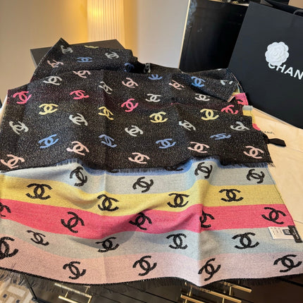 CHANEL 26S SCARF 180 IN CASHMERE WOOL BLEND 504437