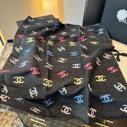 CHANEL 26S SCARF 180 IN CASHMERE WOOL BLEND 504437