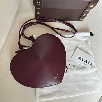 LE COEUR BAG 21 IN BURGUNDY RED CALFSKIN