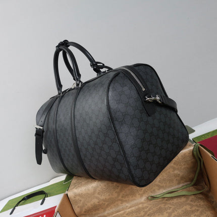 GUCCI 26S DUFFLE BAG 45 IN BLACK CANVAS