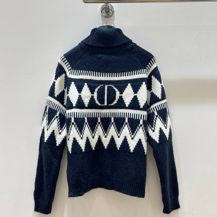DIOR 25S PATTERNED TURTLENECK SWEATER 718