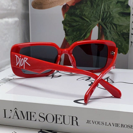 DIOR 26S RECTANGULAR FRAME IN RED ACETATE 422573