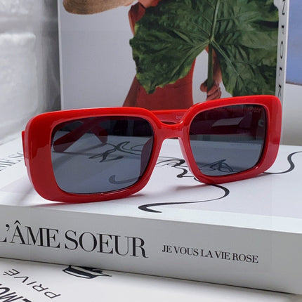 DIOR 26S RECTANGULAR FRAME IN RED ACETATE 422573