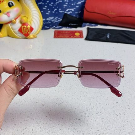 CARTIER 26S RIMLESS RECTANGULAR FRAME IN METAL 435995