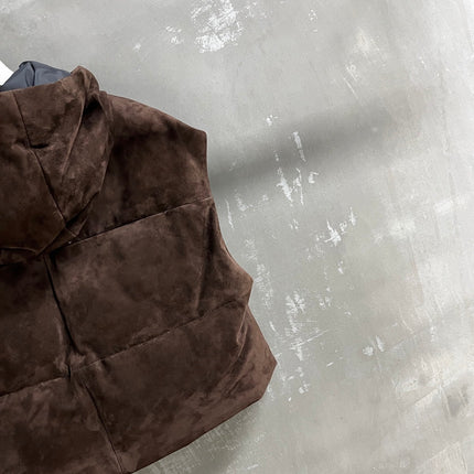 PRADA 25S SUEDE DOWN VEST 384