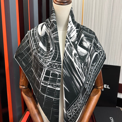 CHANEL 26S SCARF 90 IN SILK 309999