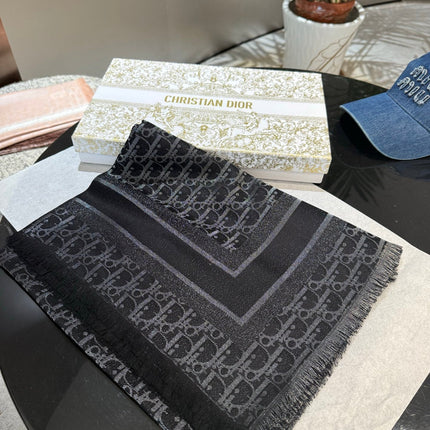 DIOR 26S SCARF 140CM IN SILK & CASHMERE 262319