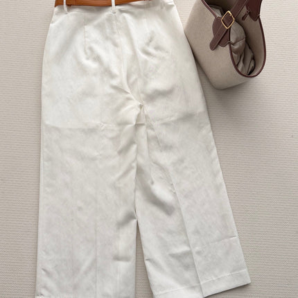 HERMES 26S WIDE LEG CROPPED PANTS 555