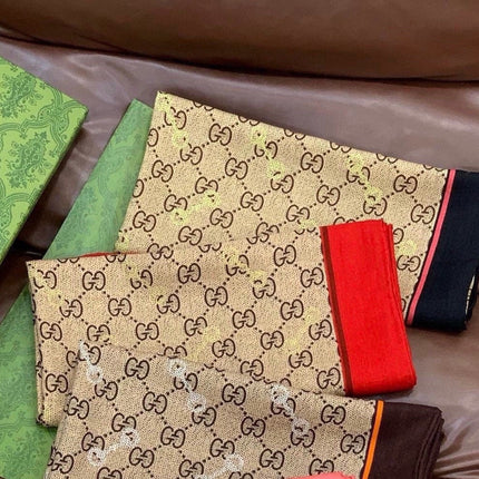 GUCCI 26S SCARF 135 IN CASHMERE AND SILK 315168