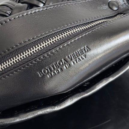 BV Small Rumple Messenger 21 Black Lambskin Shw