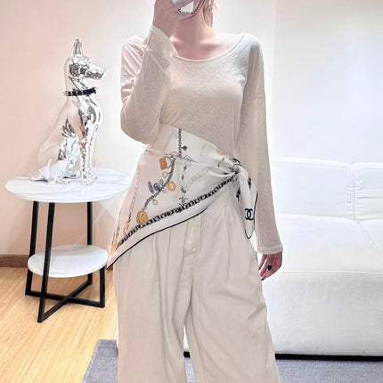 CHANEL 26S SCARF 90 IN SILK 307120