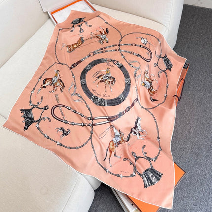 HERMES 26S SCARF 90 IN SILK AND CASHMERE 492390
