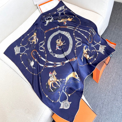 HERMES 26S SCARF 90 IN SILK AND CASHMERE 492391