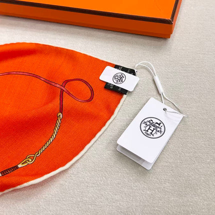 HERMES 26S SCARF 135 IN SILK AND CASHMERE 498251