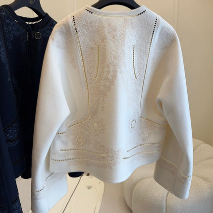 HERMES 25S SHORT REVERSIBLE KNITTED JACKET 092