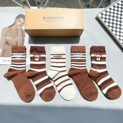 BURBERRY 26S CREW SOCKS 155642 (1 BOX)