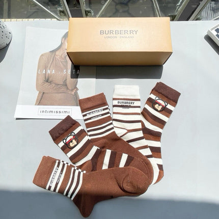 BURBERRY 26S CREW SOCKS 155642 (1 BOX)