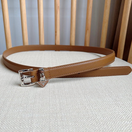 PRADA 25S BELT 15 MM IN BROWN CALFSKIN 571357
