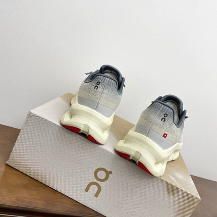 LOEWE 26S CLOUDTILT SNEAKER IN DARK GRAY AND WHITE RECYCLED POLYESTER