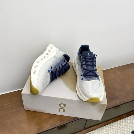 LOEWE 26S CLOUDTILT SNEAKER IN DARK BLUE IVORY RECYCLED POLYESTER